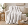 Pemberly Row Ultra Soft Faux Fur Throw Blanket in White