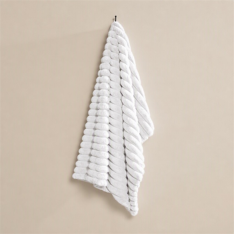 Pemberly Row Ultra Soft Faux Fur Throw Blanket in White