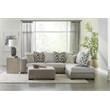Pemberly Row Ottoman in Zaftig Parchment Gray with Padded Cushioning