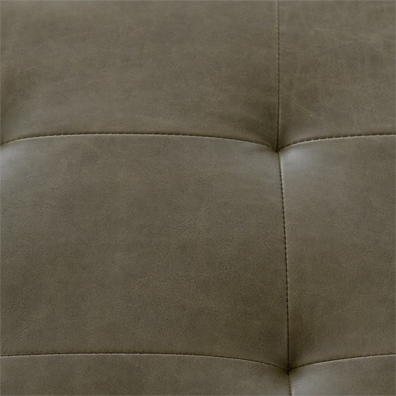 Pemberly Row Ottoman in Zaftig Parchment Gray with Padded Cushioning
