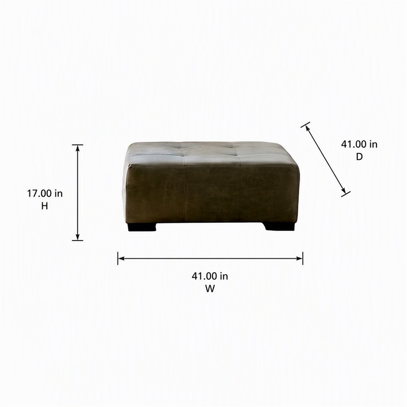 Pemberly Row Ottoman in Zaftig Parchment Gray with Padded Cushioning