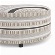 Pemberly Row Cocktail Ottoman in Beige with Padded Cushioning