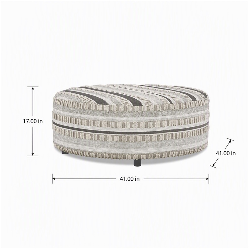 Pemberly Row Cocktail Ottoman in Beige with Padded Cushioning