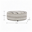 Pemberly Row Cocktail Ottoman in Beige with Padded Cushioning