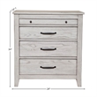 Pemberly Row Wood 3 Drawer Nightstand with Pullout Shelf in Gray