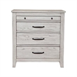 Pemberly Row Wood 3 Drawer Nightstand with Pullout Shelf in Gray