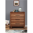 Pemberly Row 3-Drawer Small Mahogany Chest in Toffee Finish
