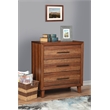Pemberly Row 3-Drawer Small Mahogany Chest in Toffee Finish