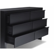 Pemberly Row 6 Drawer Dresser in Black Oak with Soft-Close Drawers