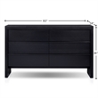 Pemberly Row 6 Drawer Dresser in Black Oak with Soft-Close Drawers