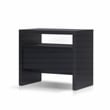 Pemberly Row Nightstand 1 Drawer Mahogany and Oak Veneer Black Finish