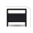 Pemberly Row Nightstand 1 Drawer Mahogany and Oak Veneer Black Finish