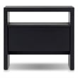 Pemberly Row Nightstand 1 Drawer Mahogany and Oak Veneer Black Finish