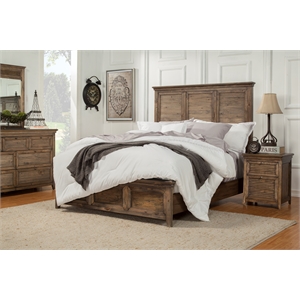 Pemberly Row Wood Mirror in Aged Pine Brown