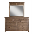 Pemberly Row Wood Mirror in Aged Pine Brown