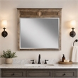 Pemberly Row Wood Mirror in Aged Pine Brown