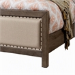 Pemberly Row King Size Wood Bed in Natural Gray