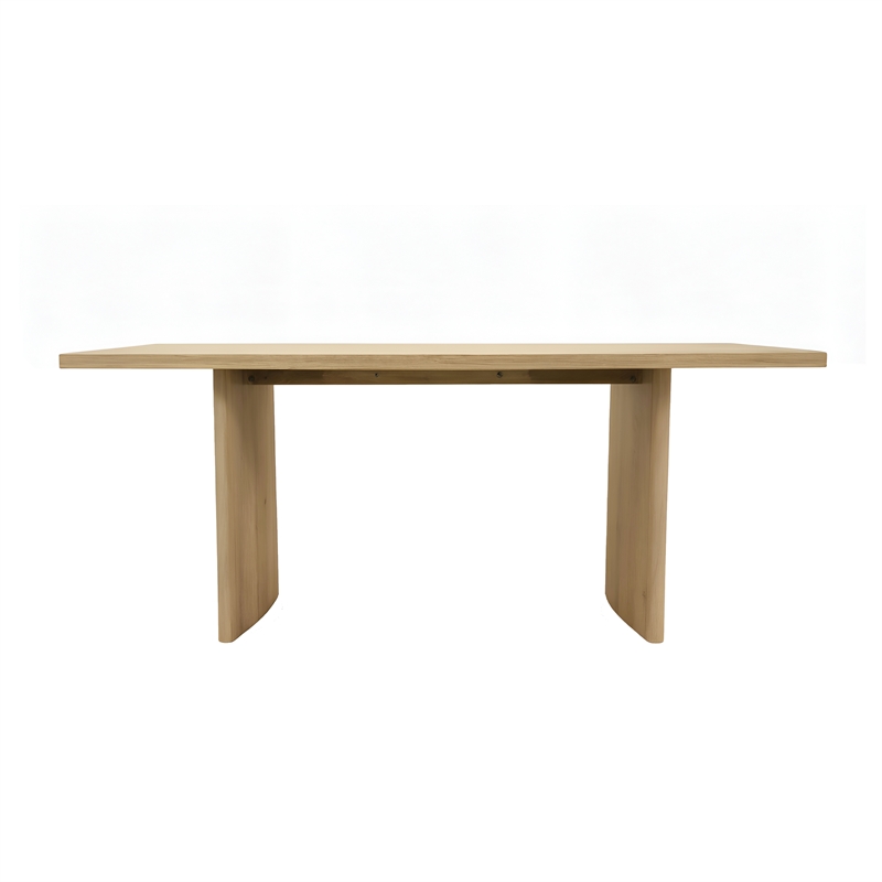 Pemberly Row 71 in Rectangular Dining Table in Natural Wood Finish