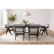 Pemberly Row Set of 2 Side Dining Chairs in Black with Upholstery