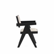 Pemberly Row Set of 2 Side Dining Chairs in Black with Upholstery