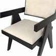 Pemberly Row Set of 2 Side Dining Chairs in Black with Upholstery