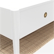 Pemberly Row Coffee Table with Woven Shelf in Coconut Milk Rubberwood