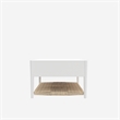 Pemberly Row Coffee Table with Woven Shelf in Coconut Milk Rubberwood
