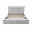 Pemberly Row Full Upholstered Platform Bed in Light Gray Fabric