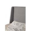 Pemberly Row King Upholstered Platform Bed in Gray Linen Fabric with Slats