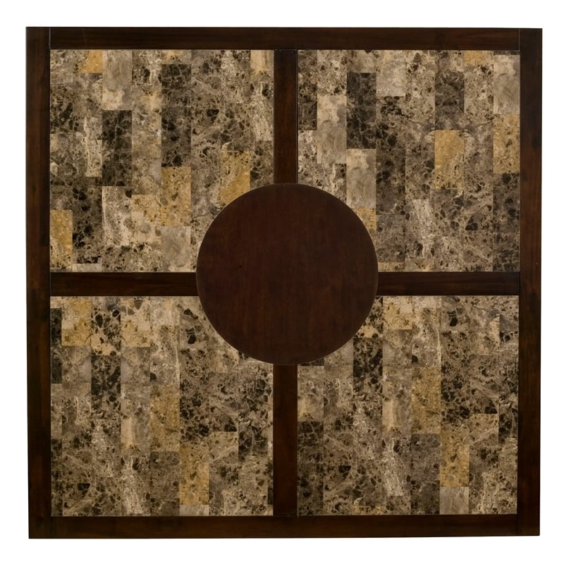 Pemberly Row Large Wood Pub Table in Espresso