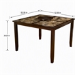 Pemberly Row Large Wood Pub Table in Espresso