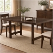 Pemberly Row Wood Dining Table in Distressed Walnut Finish