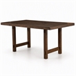 Pemberly Row Wood Dining Table in Distressed Walnut Finish
