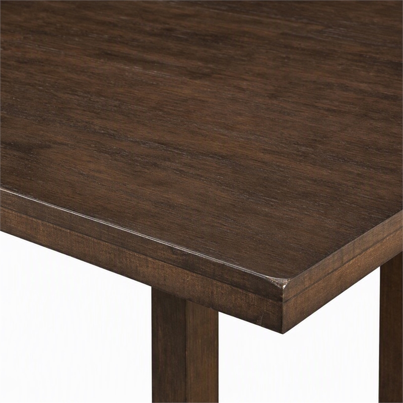 Pemberly Row Wood Dining Table in Distressed Walnut Finish