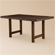 Pemberly Row Wood Dining Table in Distressed Walnut Finish