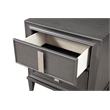 Pemberly Row Wood 2-Drawer Nightstand in Dark Gray with Pine Solids