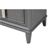 Pemberly Row Wood 2-Drawer Nightstand in Dark Gray with Pine Solids