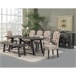 Pemberly Row Wood Extension Dining Table in Salvaged Gray Finish