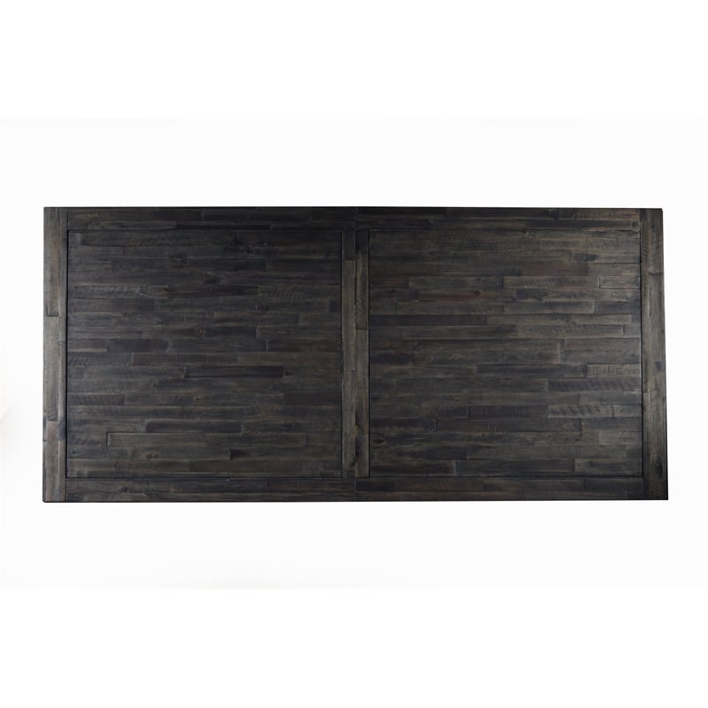 Pemberly Row Wood Extension Dining Table in Salvaged Gray Finish