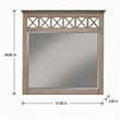 Pemberly Row Wood Bedroom Mirror in French Truffle Finish