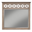 Pemberly Row Wood Bedroom Mirror in French Truffle Finish