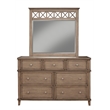 Pemberly Row Wood Bedroom Mirror in French Truffle Finish