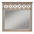 Pemberly Row Wood Bedroom Mirror in French Truffle Finish