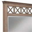 Pemberly Row Wood Bedroom Mirror in French Truffle Finish