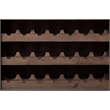 Pemberly Row Wood Dining Sideboard with Wine Holder in Natural-Black