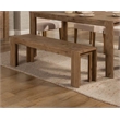 Pemberly Row Wood Dining Bench in Antique Natural Finish
