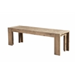 Pemberly Row Wood Dining Bench in Antique Natural Finish