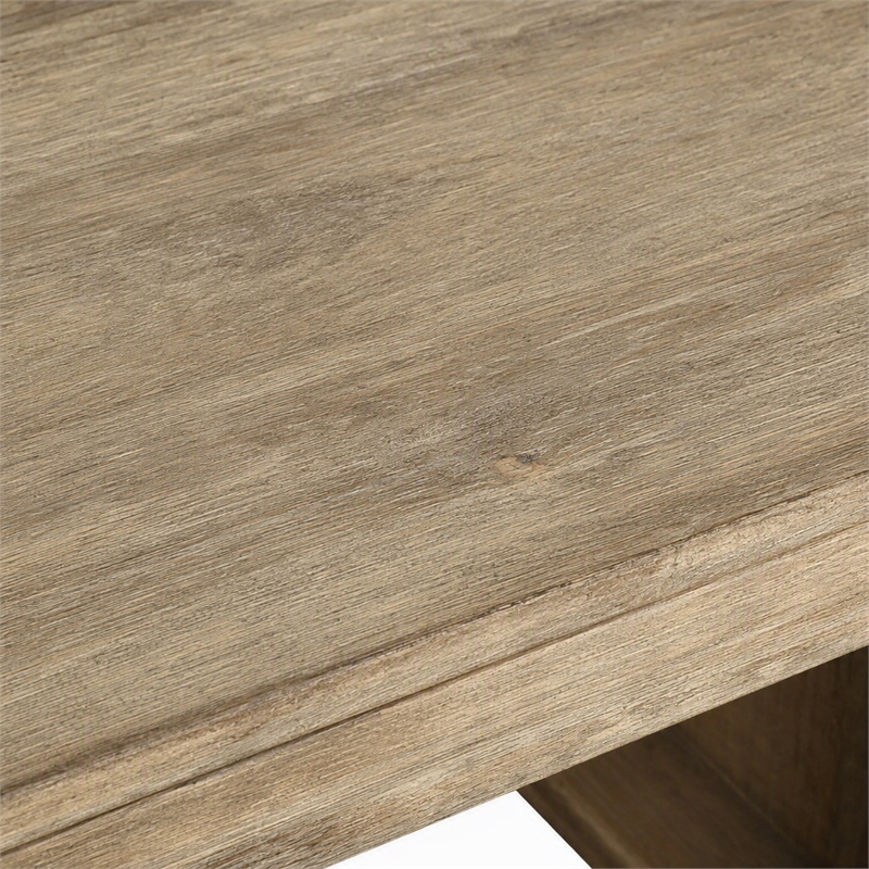 Pemberly Row Wood Dining Bench in Antique Natural Finish