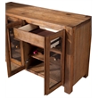 Pemberly Row Wood Sideboard-Console with Wine Storage in Natural Mahogany