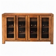 Pemberly Row Wood Sideboard-Console with Wine Storage in Natural Mahogany